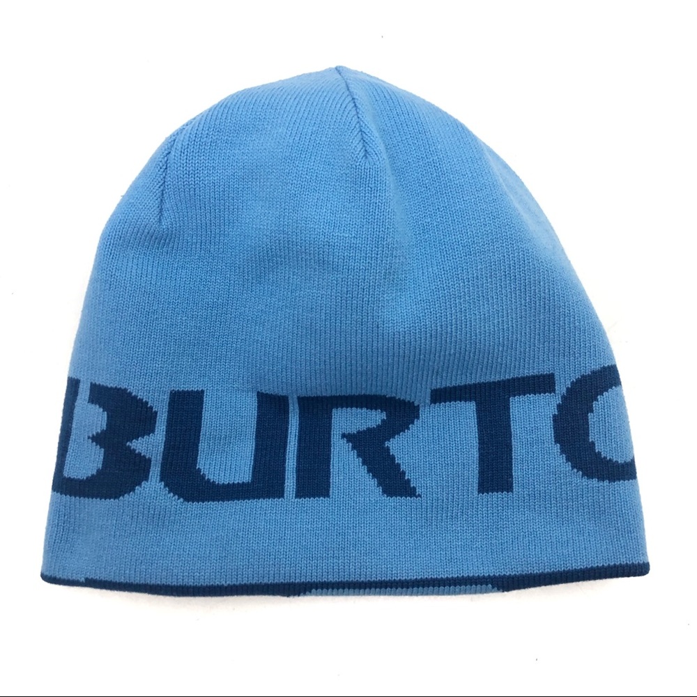 Burton blue winter beanie hat two toned